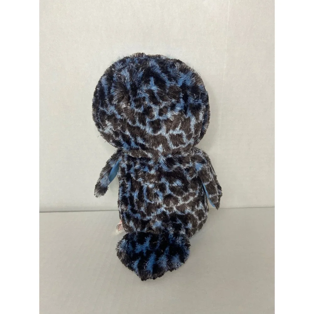 Ty Beanie Boos Yago Blue Owl Plush‎ Spotted Black Blue Glitter Eyes 6 inch 2018